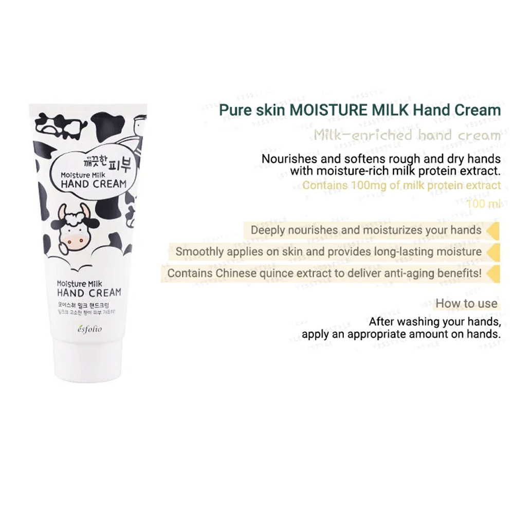 esfolio Pure Skin Milk Hand Cream 100ml