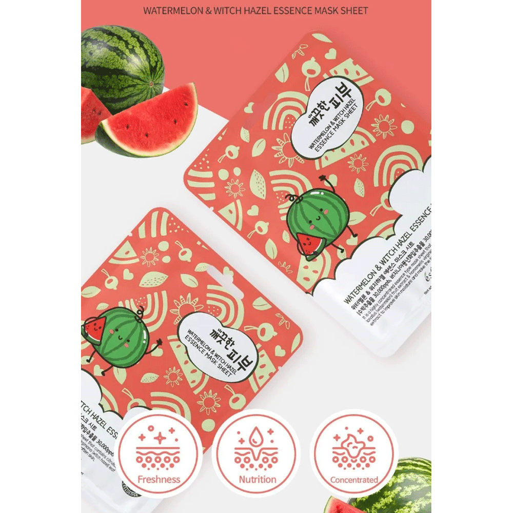 esfolio Watermelon & Witch Hazel Essence Mask Sheet 25ml *10ea