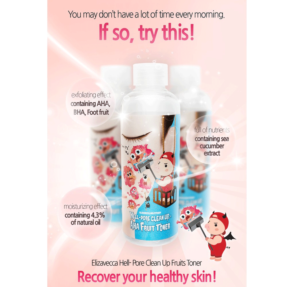 Elizavecca Hell-Pore Clean Up AHA Fruit Toner 200ml