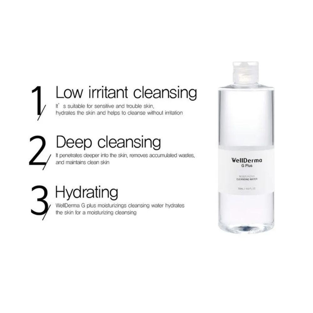 WellDerma G Plus Moisturizing Cleansing Water 500ml