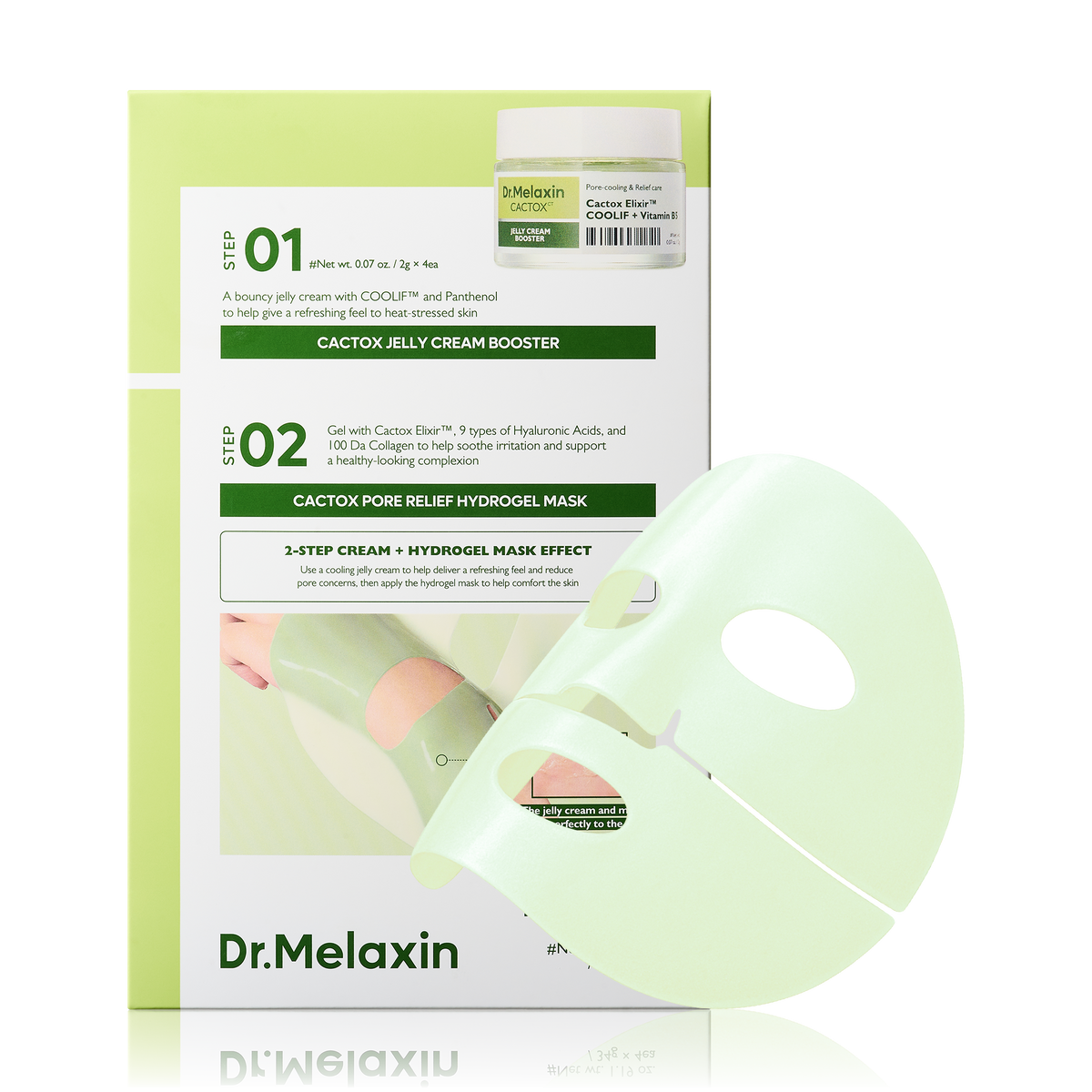 Dr.Melaxin Cactox Pore Relief Jelly Cream Hydrogel Mask 2g+34g x 4ea