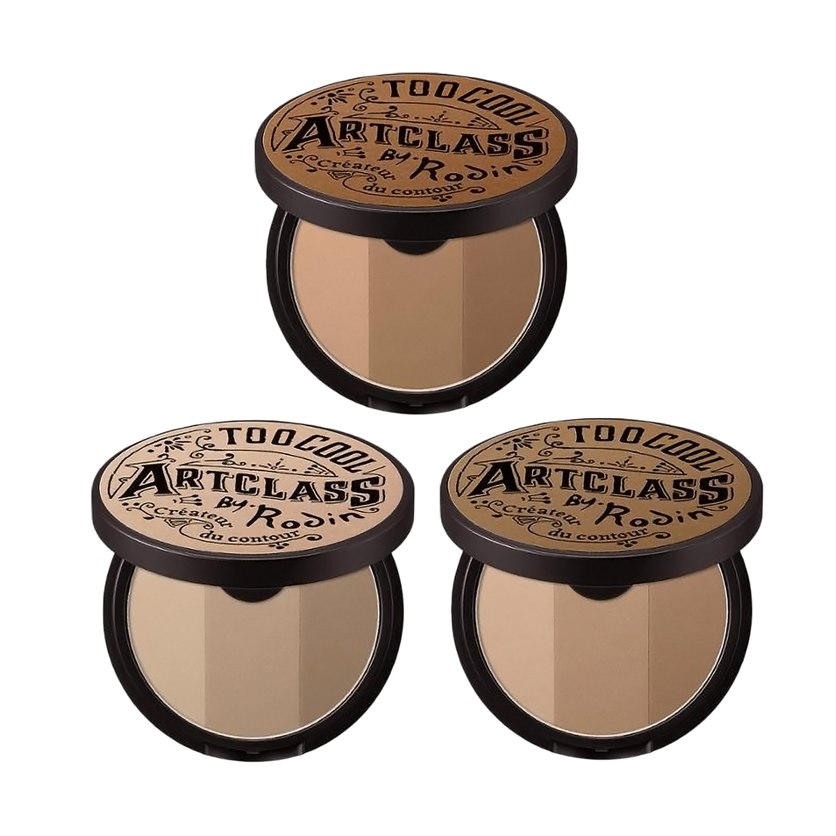 too cool for school Art Class by Rodin 3-Color Face Shading, Contour 9.5g (3 Colors)