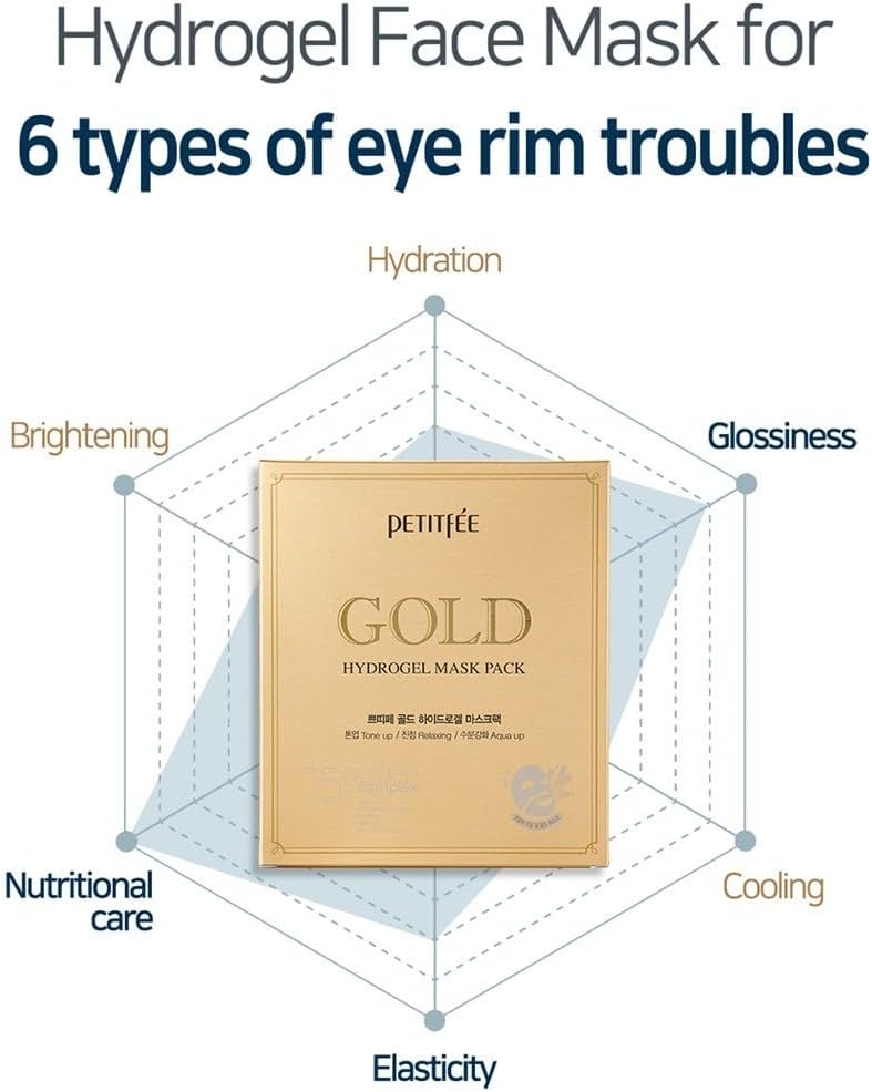Petitfee Gold Hydrogel Mask Pack 5ea/box