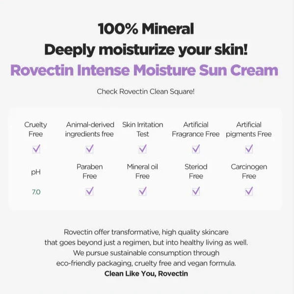 ROVECTIN Intense Moisture Sun Cream SPF 50+ PA++++ 50ml