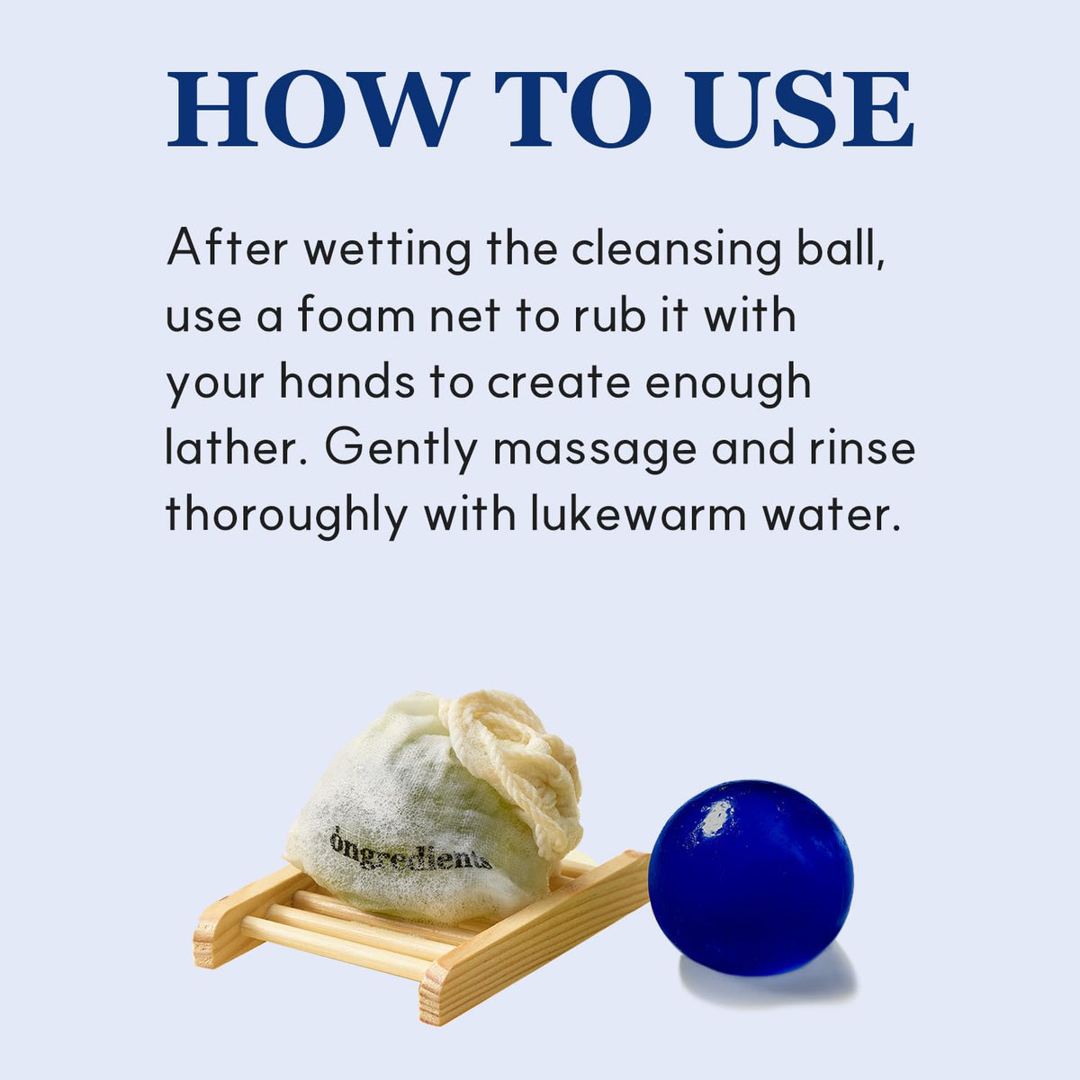 Ongredients Butterfly Pea Cleansing Ball 110g
