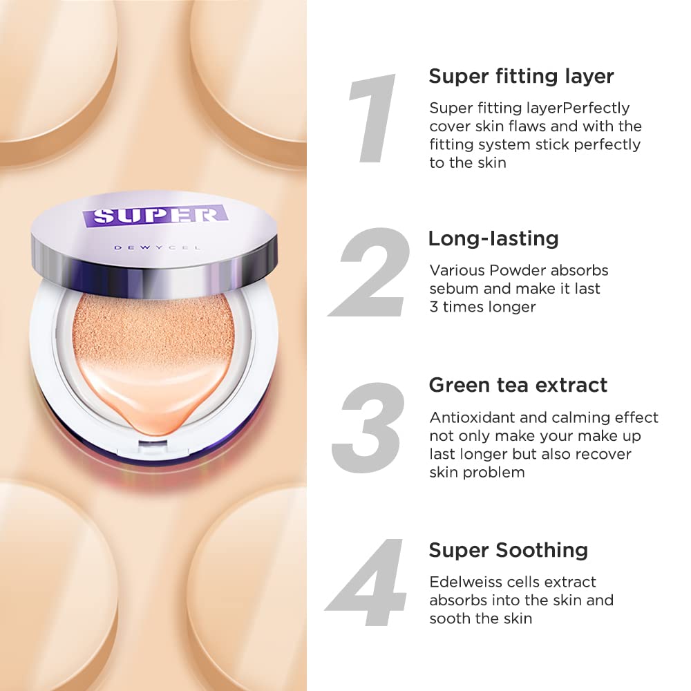 DEWYCEL Super Plus Cushion SPF50+ PA+++ 15g