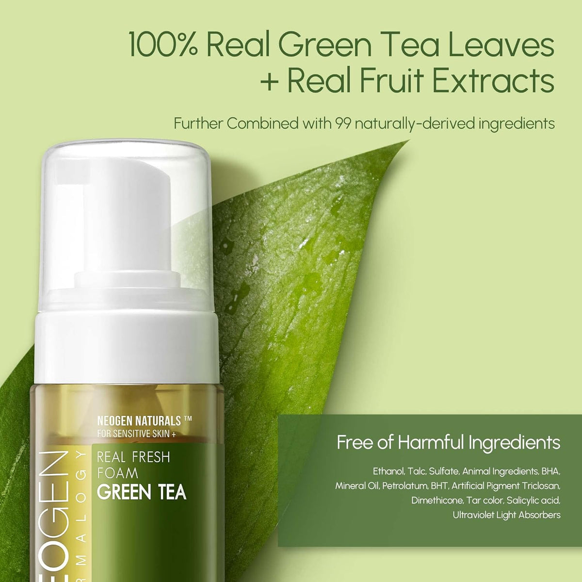 NEOGEN DERMALOGY Real Fresh Foam Cleanser Green Tea 160g