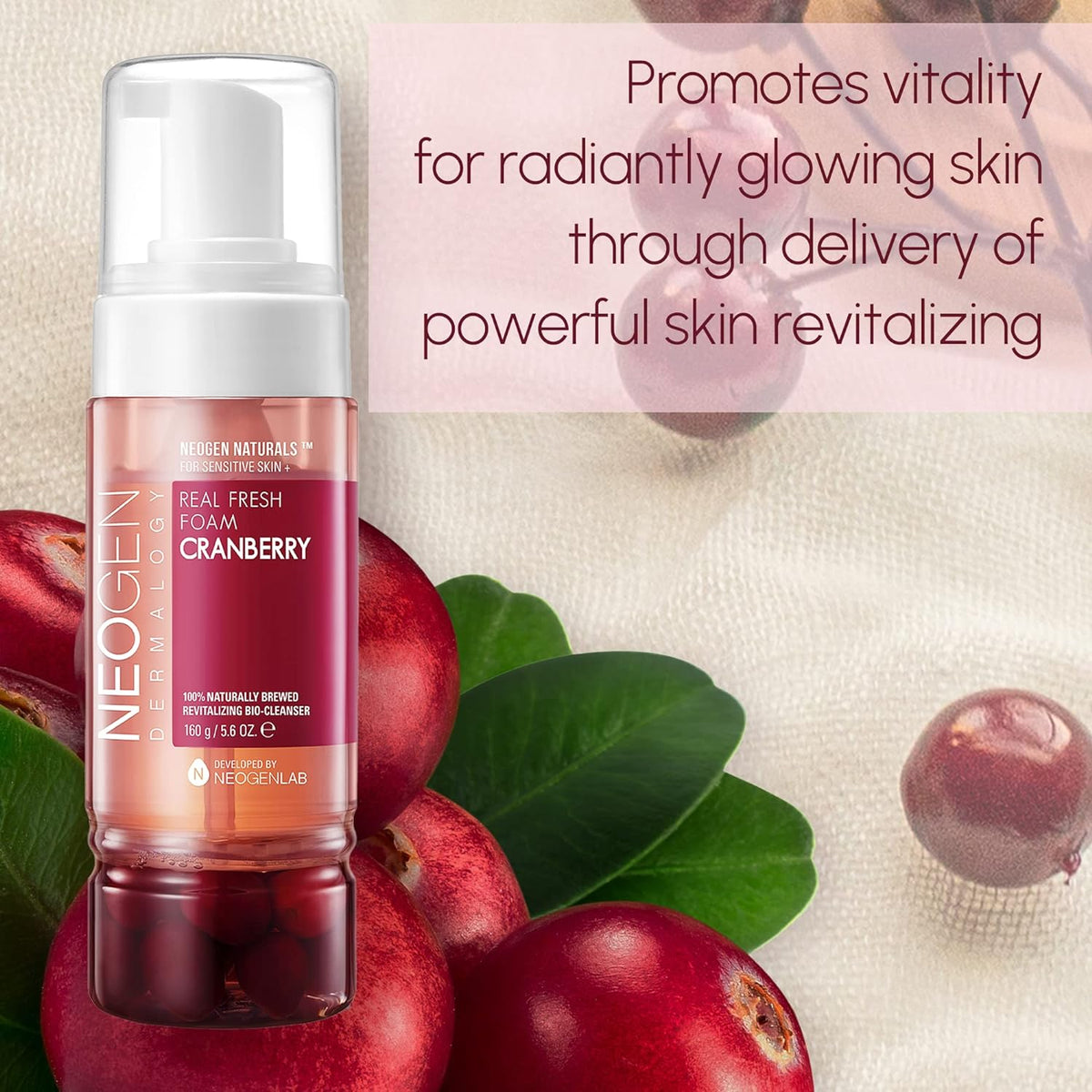 NEOGEN DERMALOGY Real Fresh Foam Cleanser Cranberry 160g