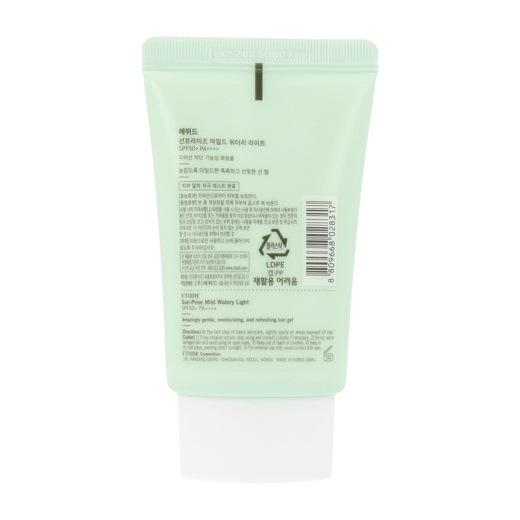 ETUDE Sunprise Mild Watery Light SPF50+/PA++++ 50g