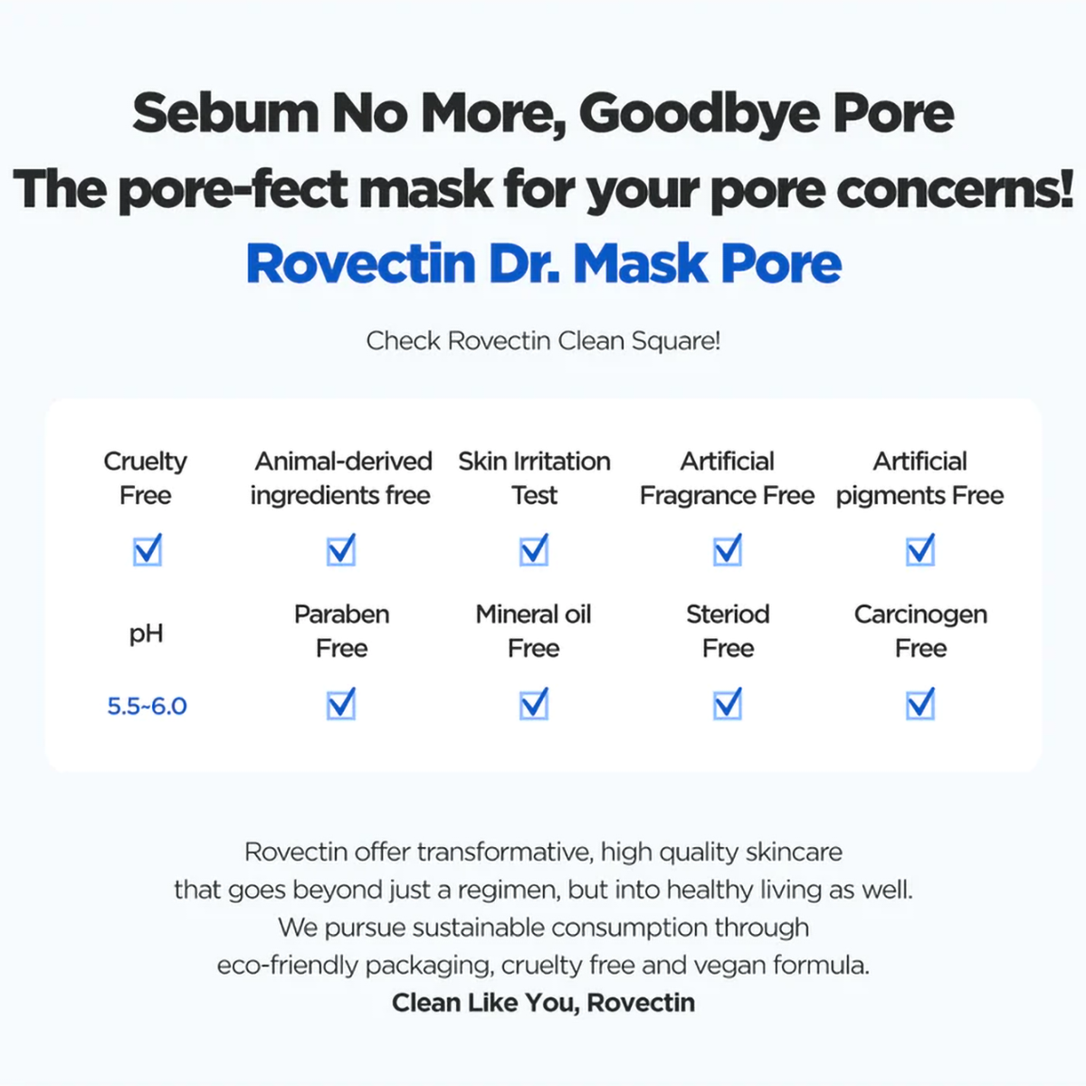 Rovectin Skin Essentials Dr. Mask Pore 25ml * 5ea