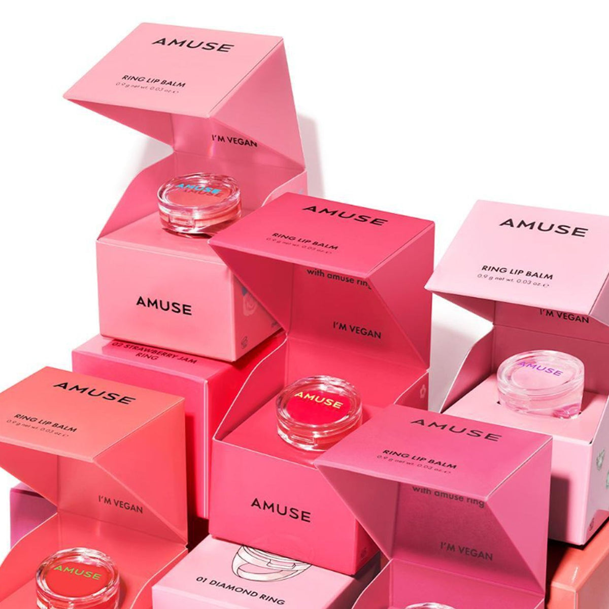 AMUSE Ring Lip Balm 0.9g 5 colors