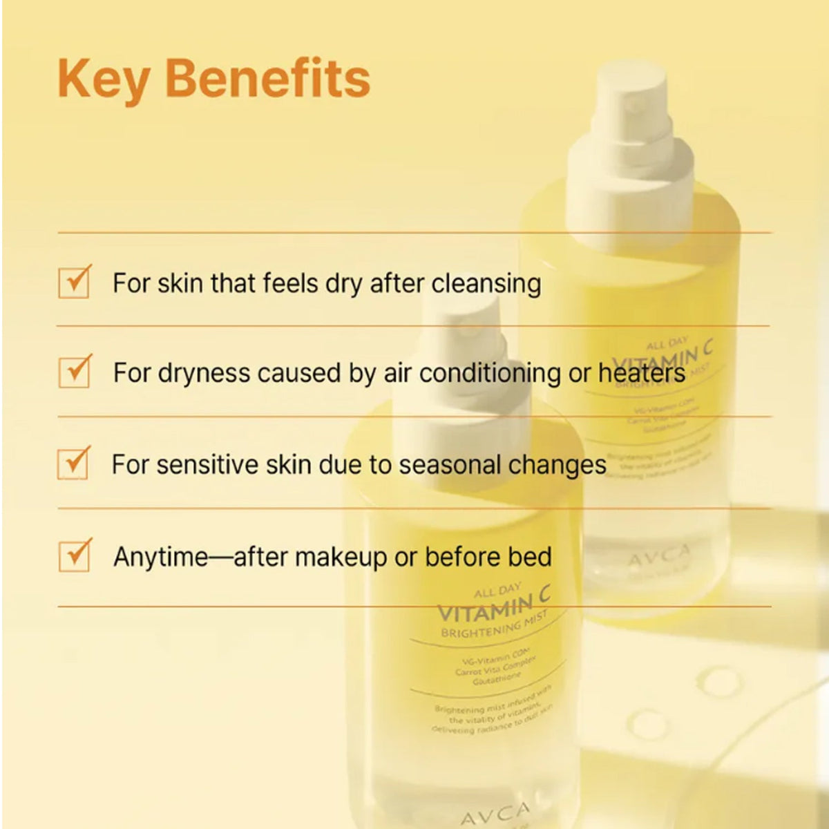 AVCA All Day Vitamin C Brightening Mist 150ml