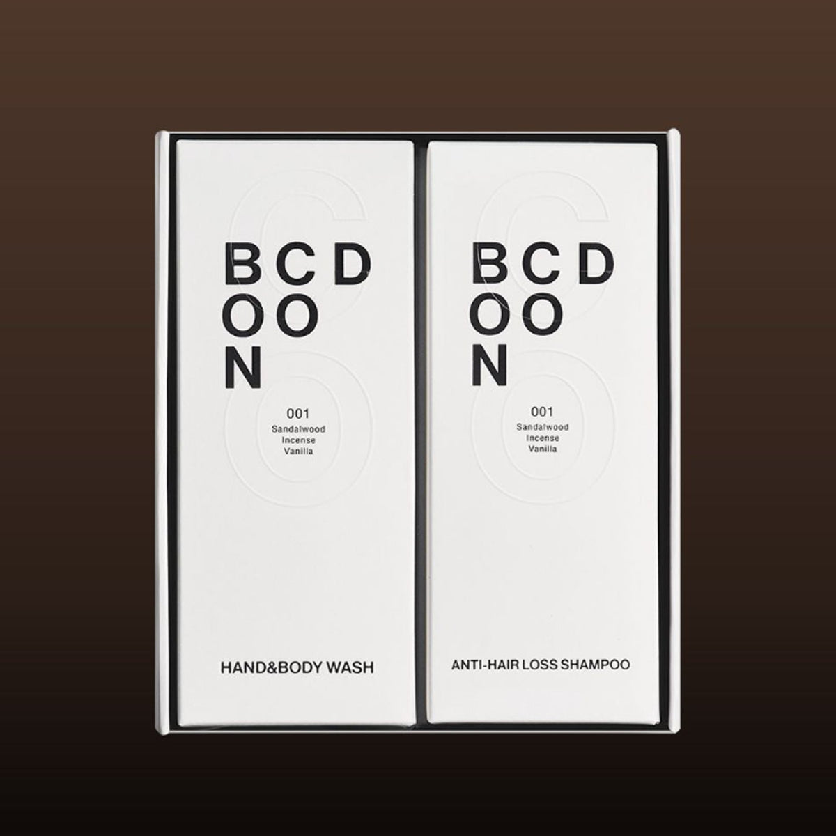 BONCOD Hair Loss Shampoo 300ml + Perfume Hand & Body Wash 300ml 001 Sandalwood Scent