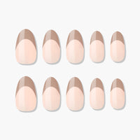 MUZMAK Nail Tips 36pcs #Cafe Latte(Almond)