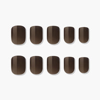 MUZMAK Nail Tips 36pcs #Earl Grey(Short Square)