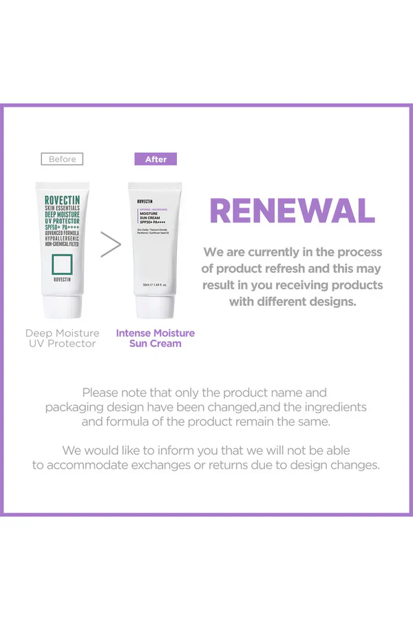 ROVECTIN Intense Moisture Sun Cream SPF 50+ PA++++ 50ml