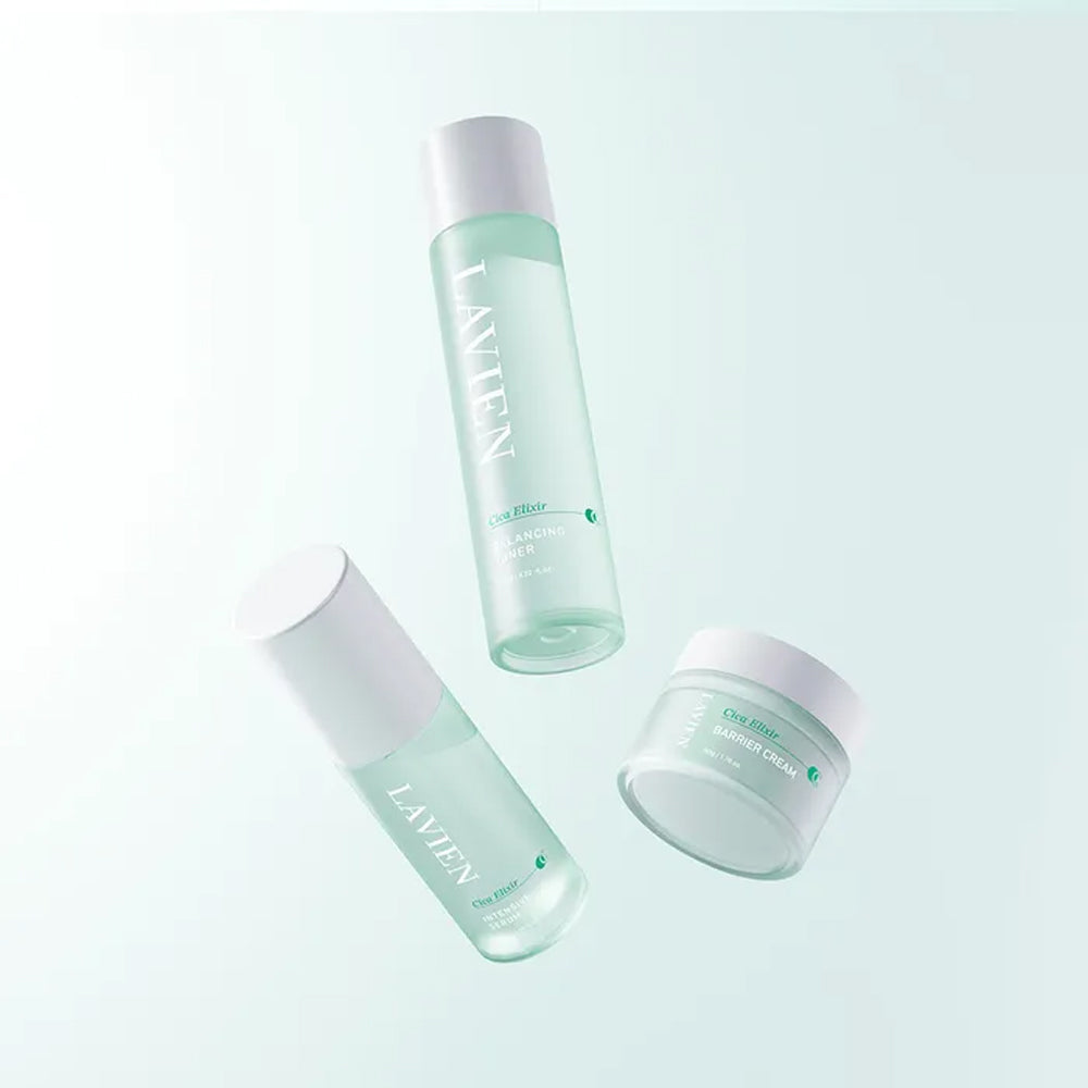 LAVIEN Cica Elixir 3-Piece Set (Toner 125ml + Serum 50ml + Cream 60g)