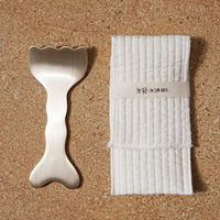 NOTDAM Bangjja Brassware Tulip Scalp Gua Sha Massager with Complimentary Jeogori Gift