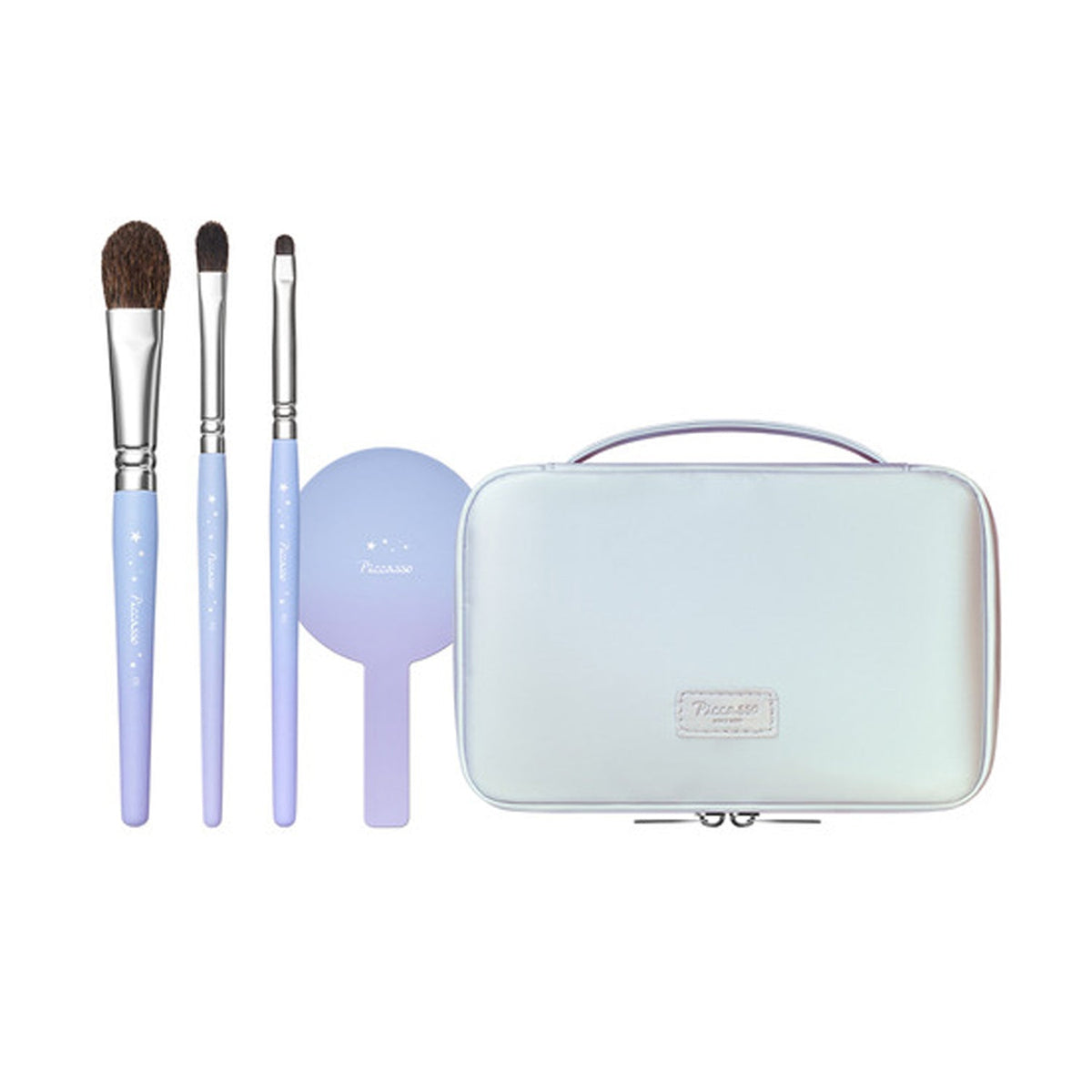 PICCASSO Aurora Dream Edition Brush & Pouch Set: 3 Brushes + Carrier Combo Pouch