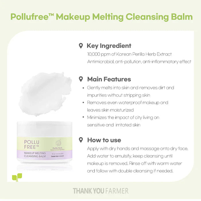 THANK YOU FARMER Pollufree™ Makeup Melting Cleansing Balm 90ml