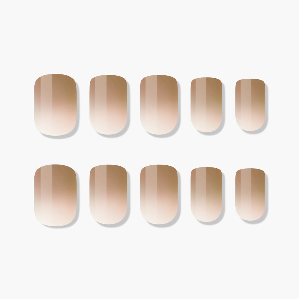 MUZMAK Nail Tips 36pcs #Rooibos Tea(Regular Square)