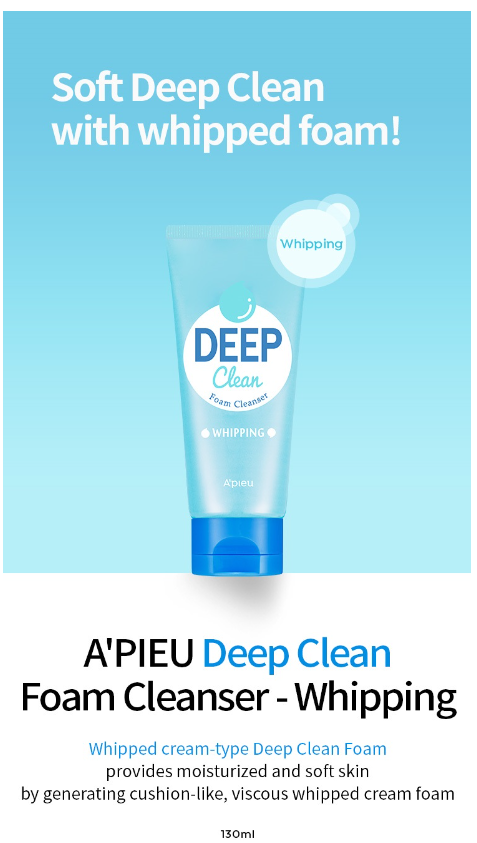 A'PIEU Deep Clean Foam Cleanser 130ml