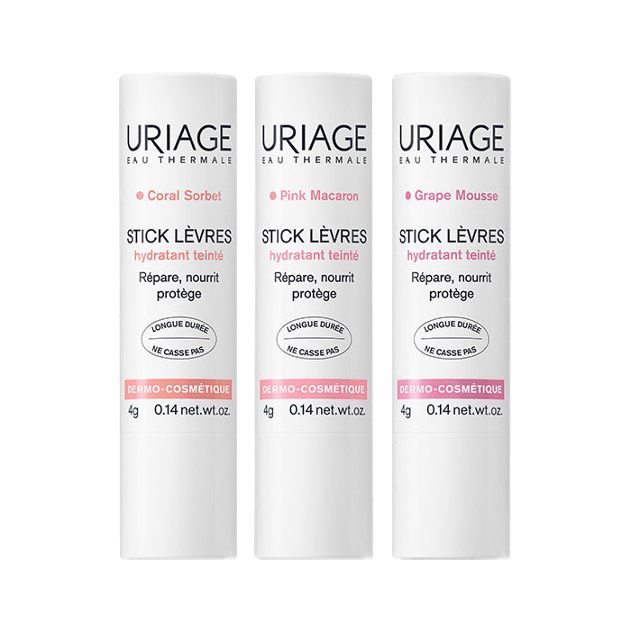 URIAGE Stick Lèvres Coloré Tinted Lip Balm 4g 3 colors