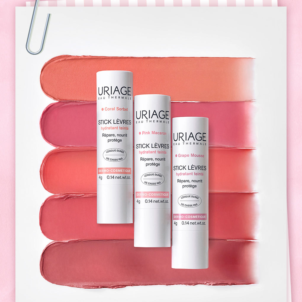 URIAGE Stick Lèvres Coloré Tinted Lip Balm 4g 3 colors