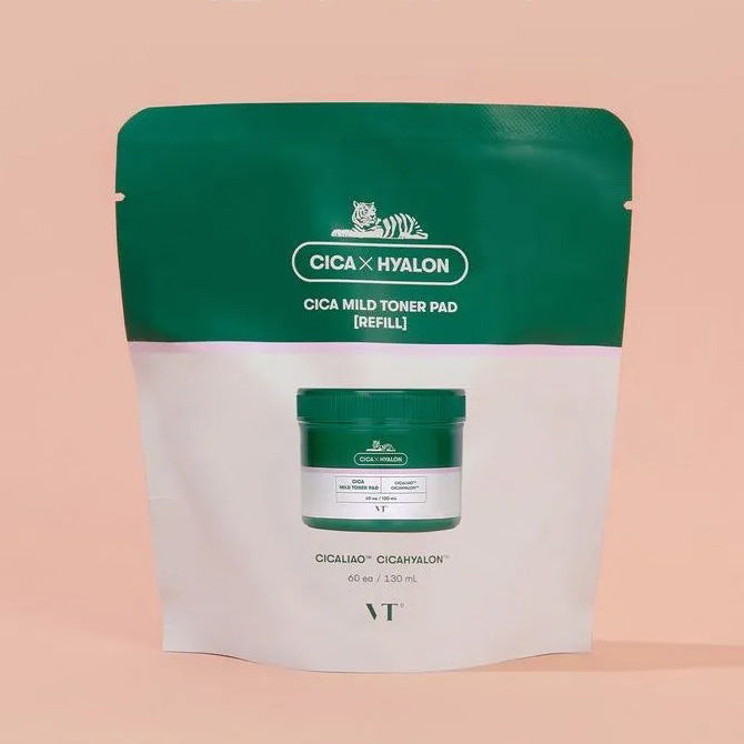 VT COSMETICS Cica Mild Toner Pad Refill 130ml 60ea