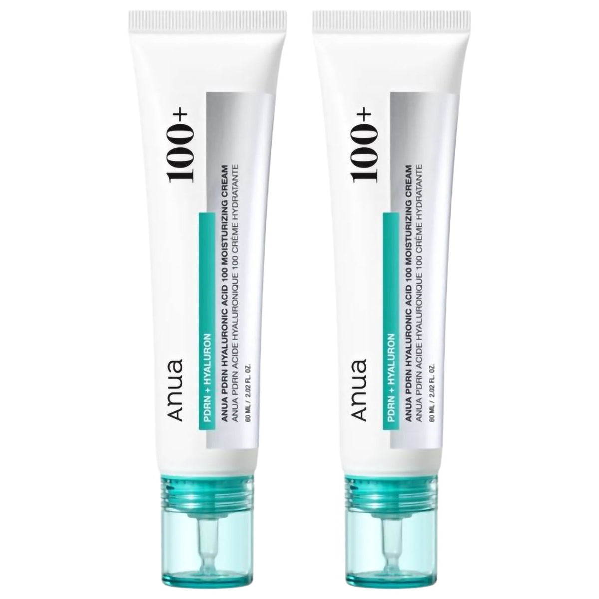 Anua PDRN Hyaluronic Acid 100 Collagen Anti-Wrinkle Radiance Moisture Cream 60ml, 2 Pieces