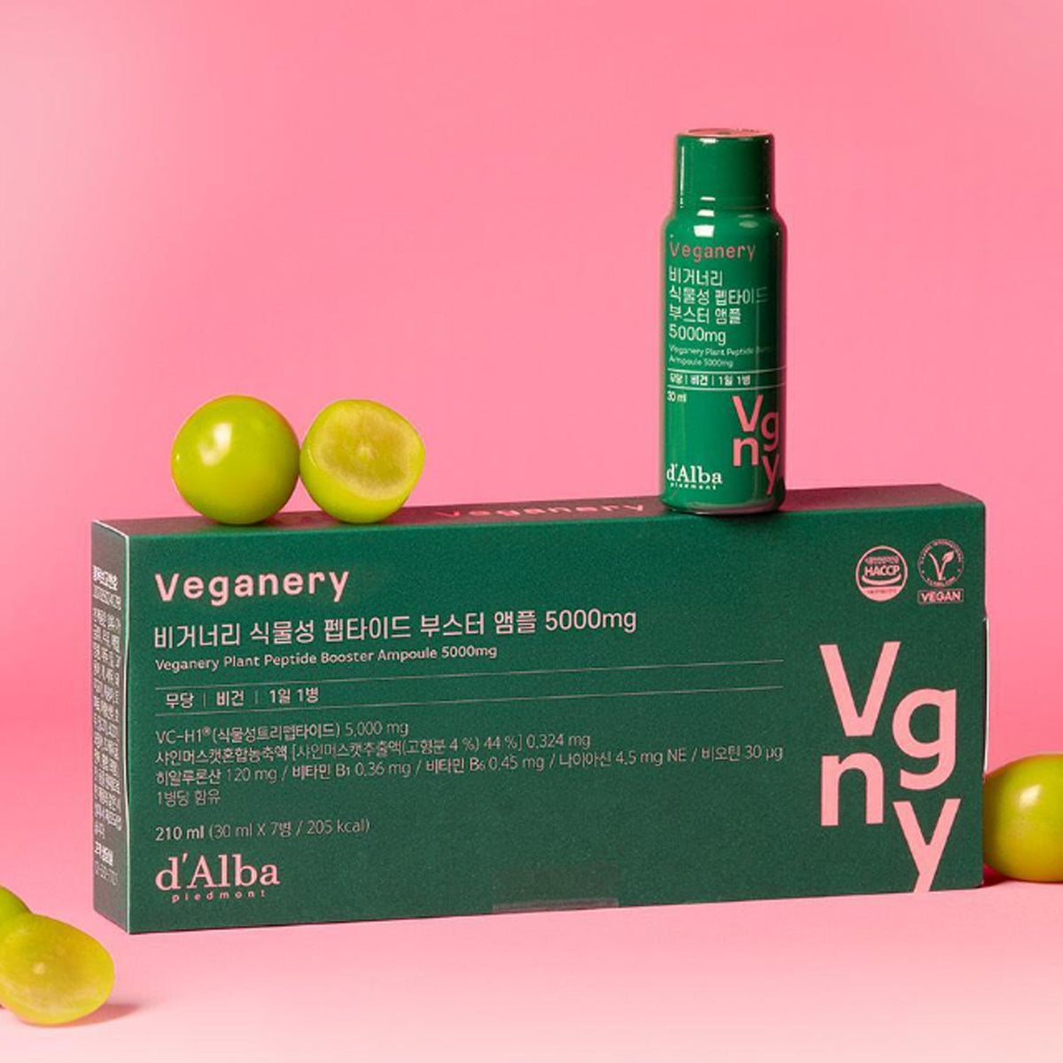d'Alba Veganery Plant Peptide Booster Ampoule 5000mg 7ea (7-day Supply)