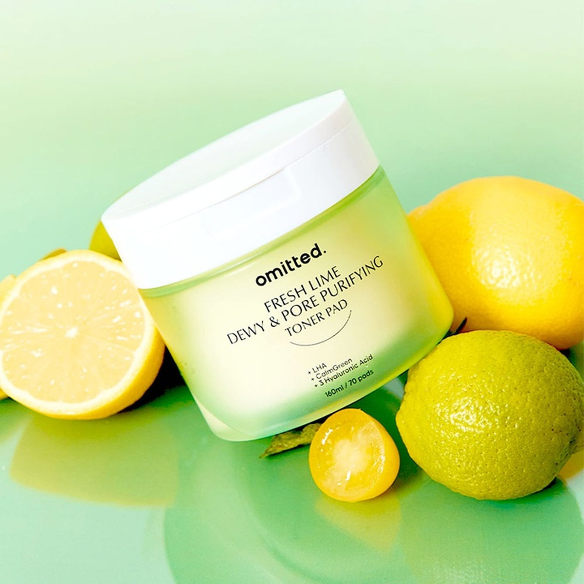 omitted Fresh Lime Dewy & Pore Purifying Toner Pad 160ml (70pads)