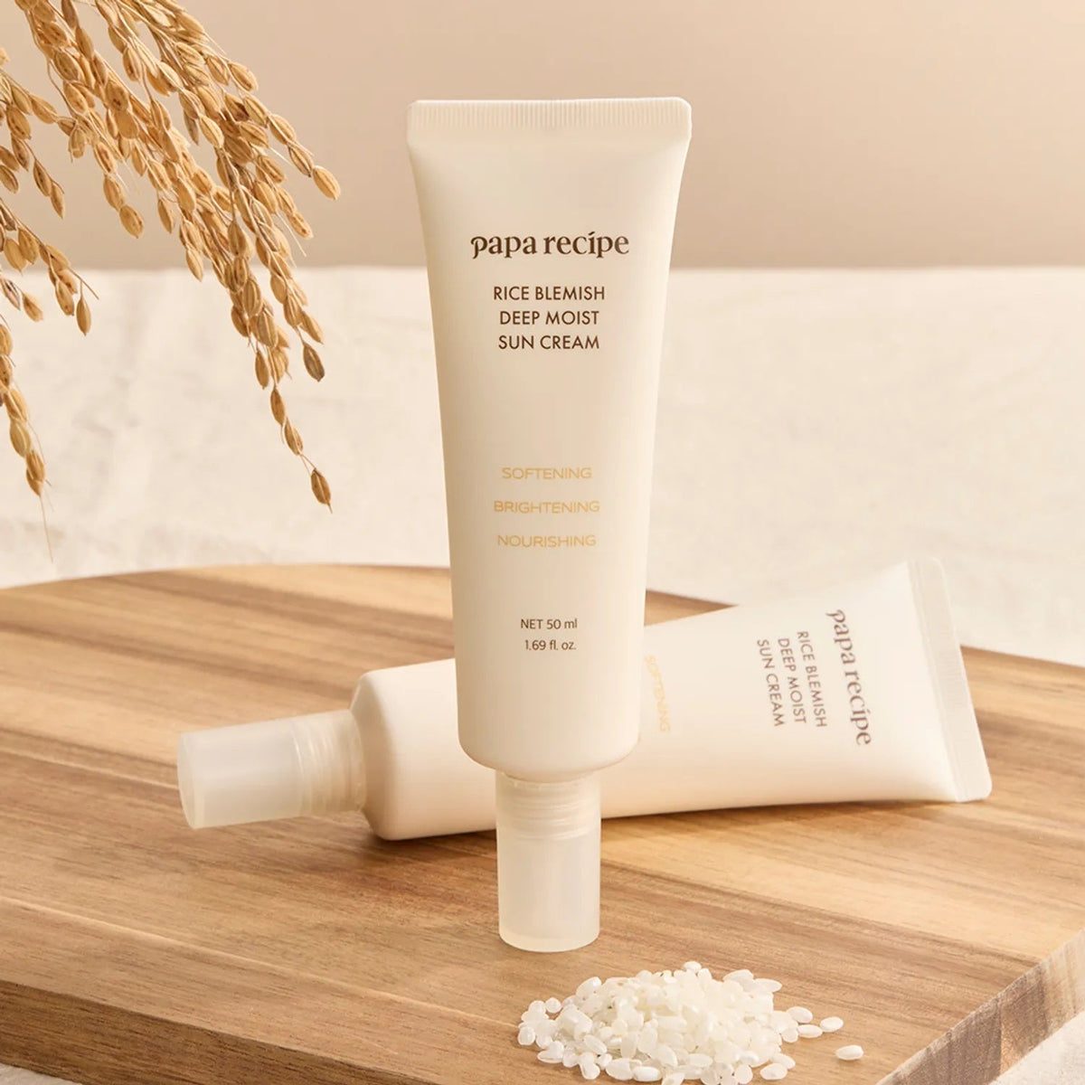 papa recipe Rice Blemish Deep Moist Sun Cream SPF50+ PA++++ 50ml