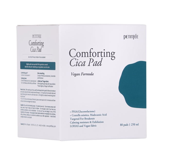 PETITFEE Comforting Cica Pad 250ml 80ea