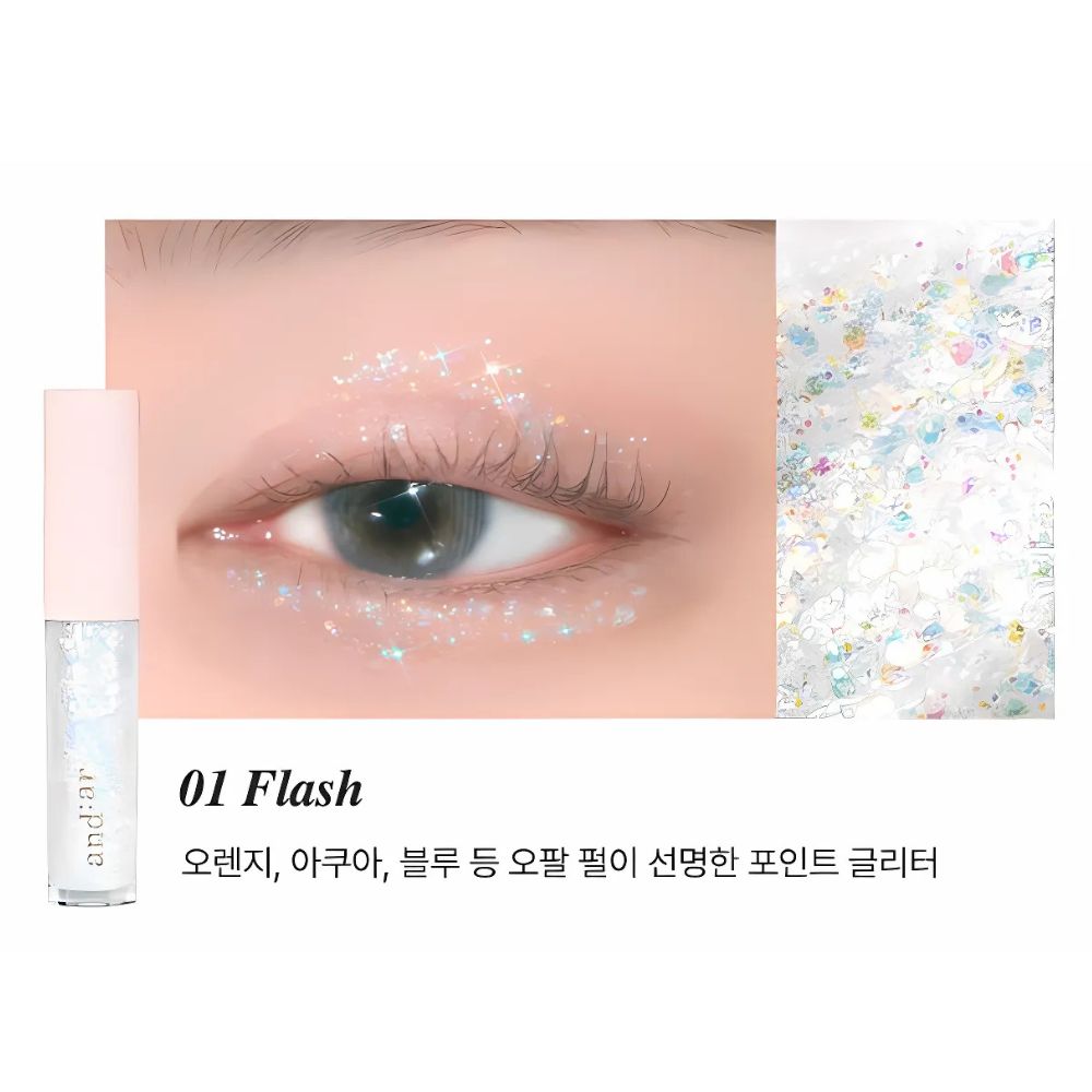 and:ar Real Glitter Liquid 3.1g (3 colors to choose)