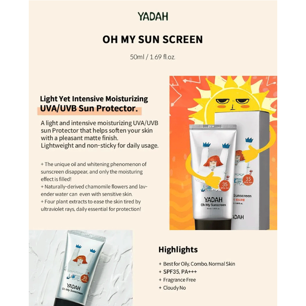 YADAH Oh My Sunscreen SPF35 PA++ 50ml