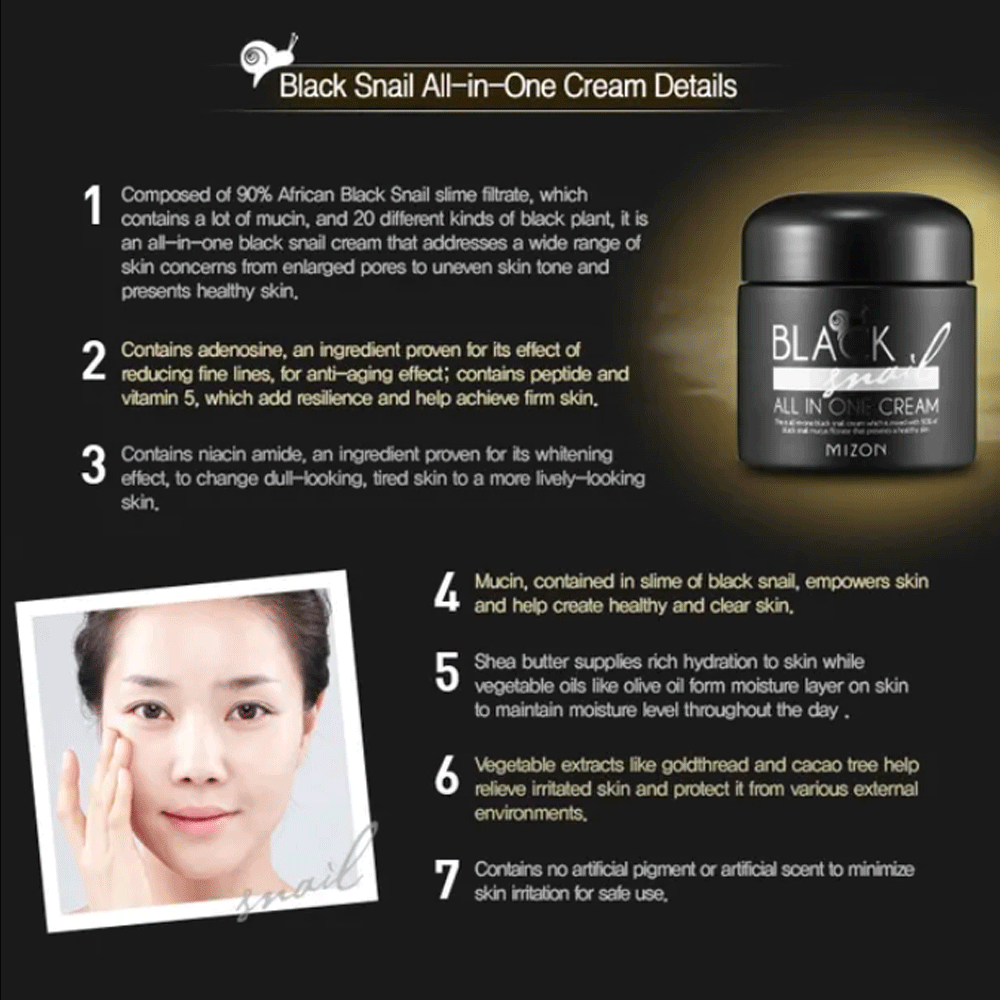MIZON Black Snail All In One Cream 75ml
