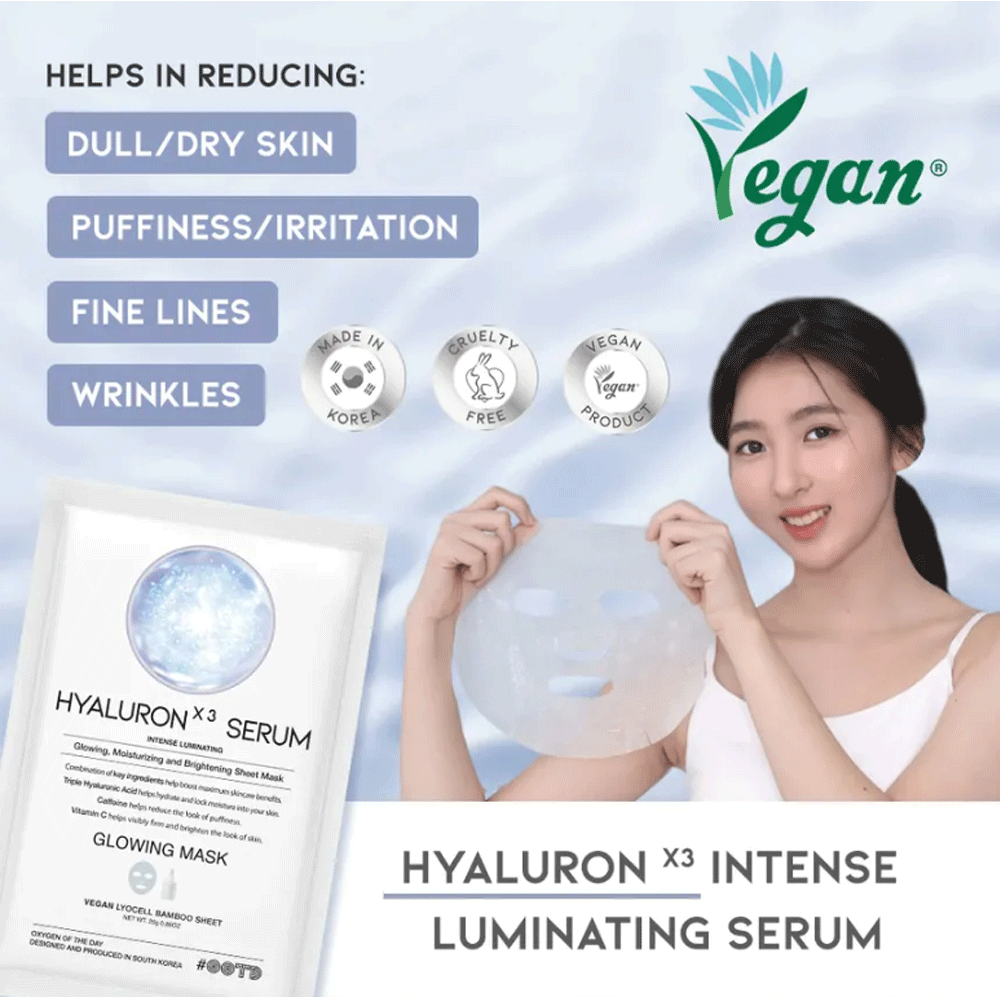 OOTD Hyaluron X3 Serum Glowing Mask 25g * 10ea