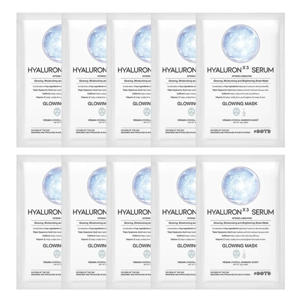 OOTD Hyaluron X3 Serum Glowing Mask 25g * 10ea
