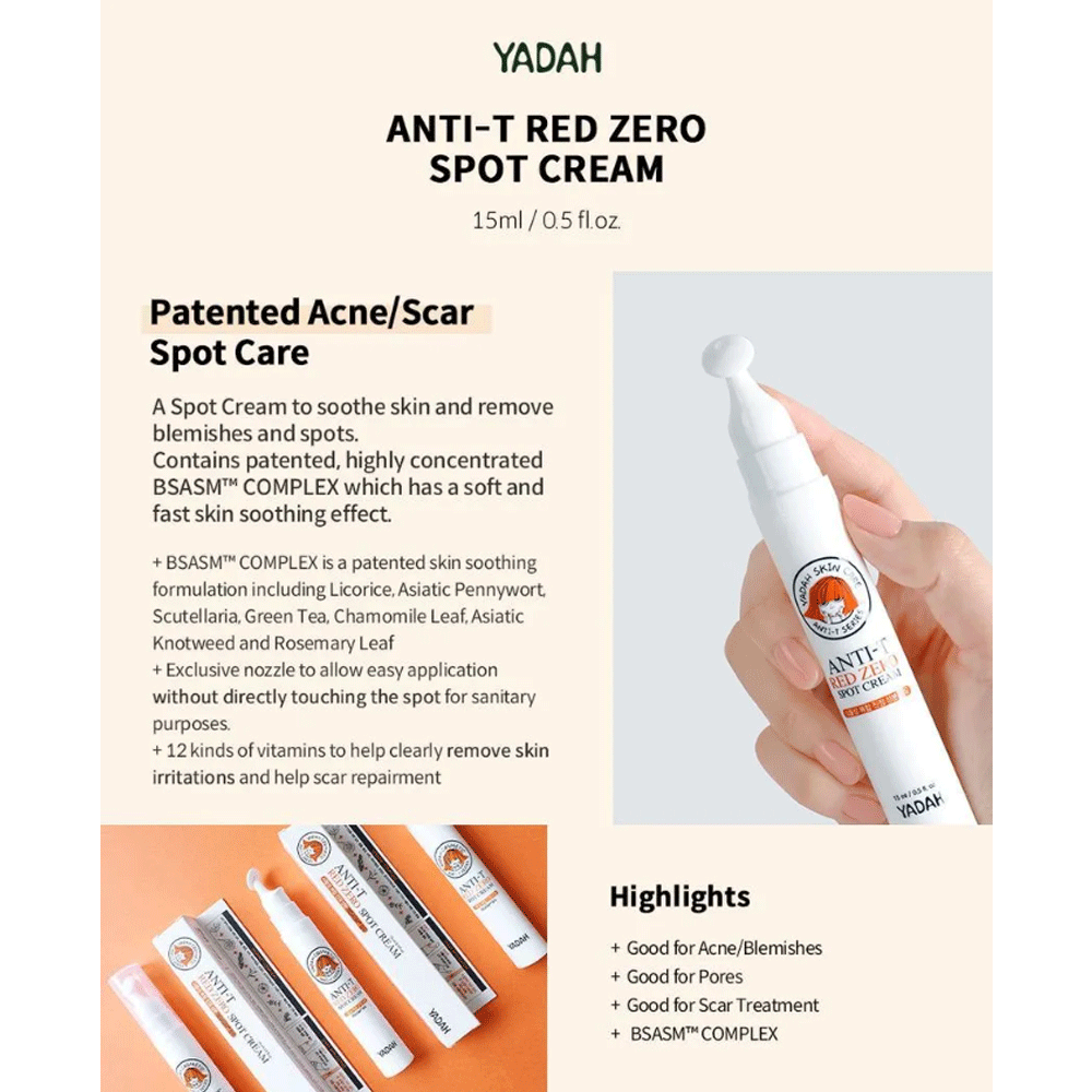 YADAH Anti-T Red Zero Spot Cream 15ml