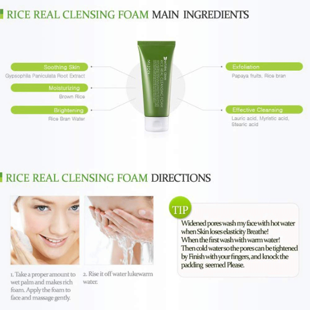 MIZON Rice Real Cleansing Foam 150ml