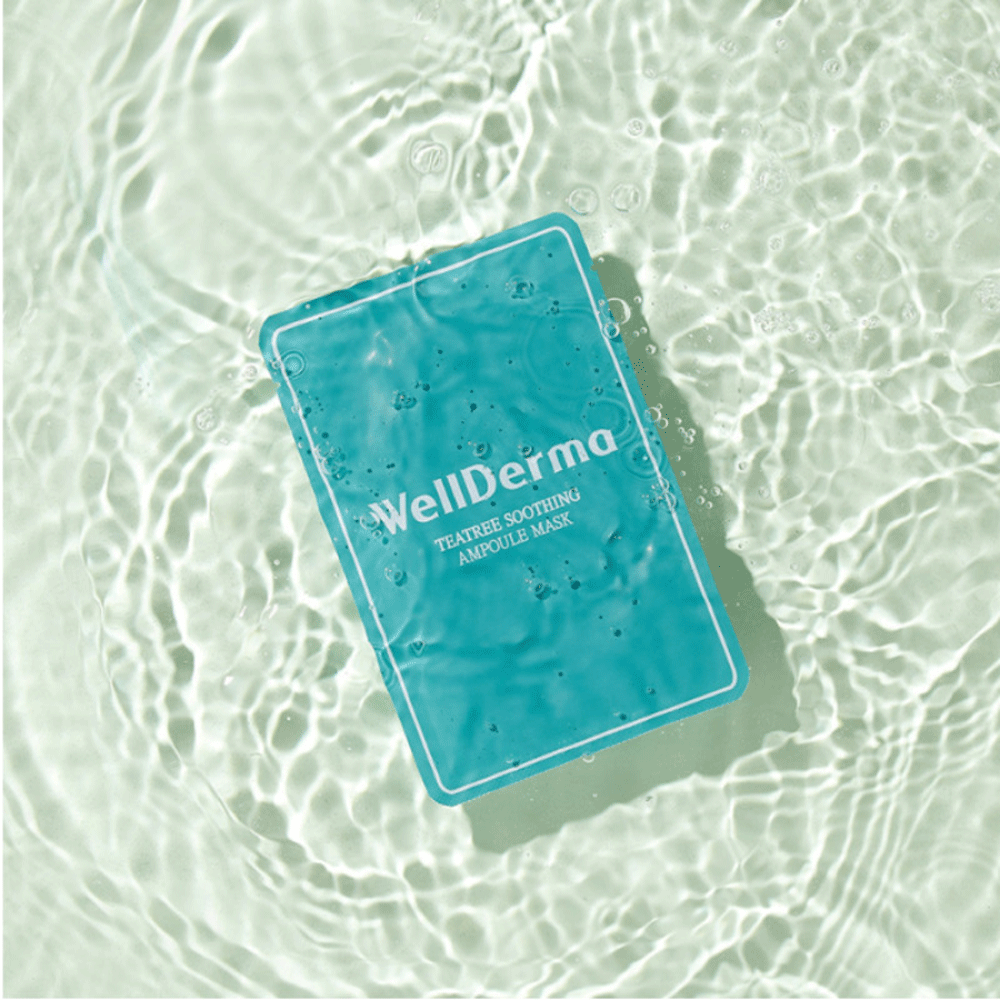 WellDerma TeaTree Soothing Ampoule Mask Paper Box 25ml *10 pcs