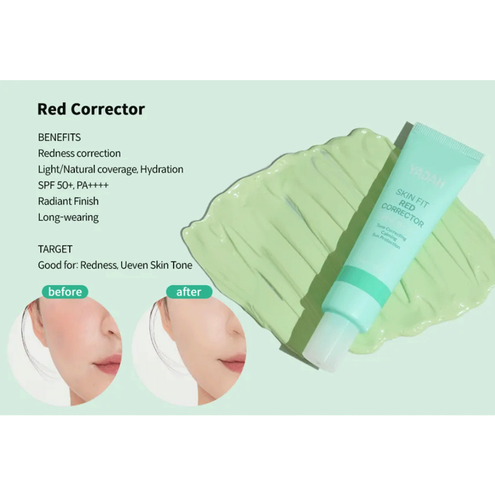 YADAH Skin Fit Red Corrector SPF50+ PA++++ 30g