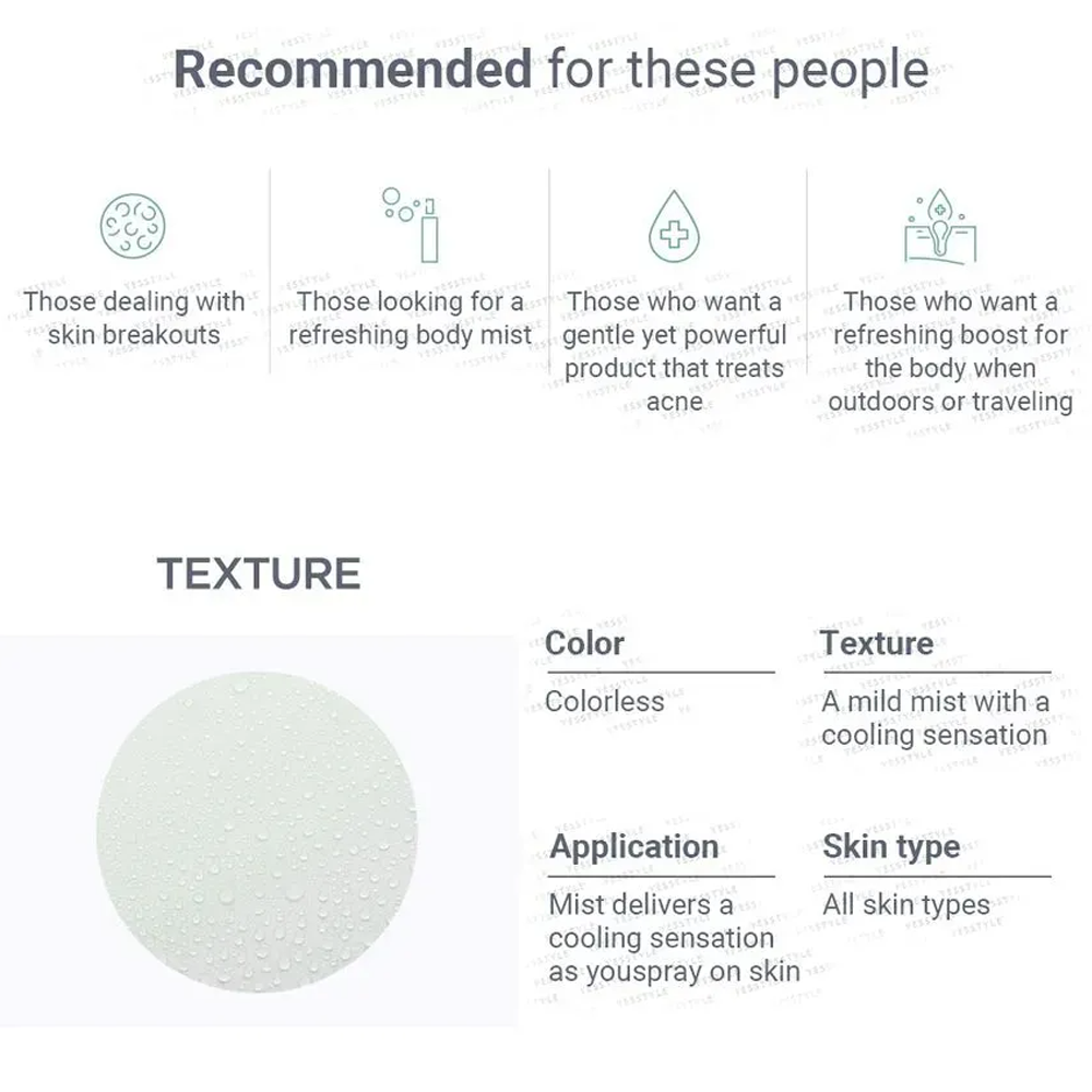 KLAVUU Green Pearlsation Tea Tree Care Body Spray 100ml