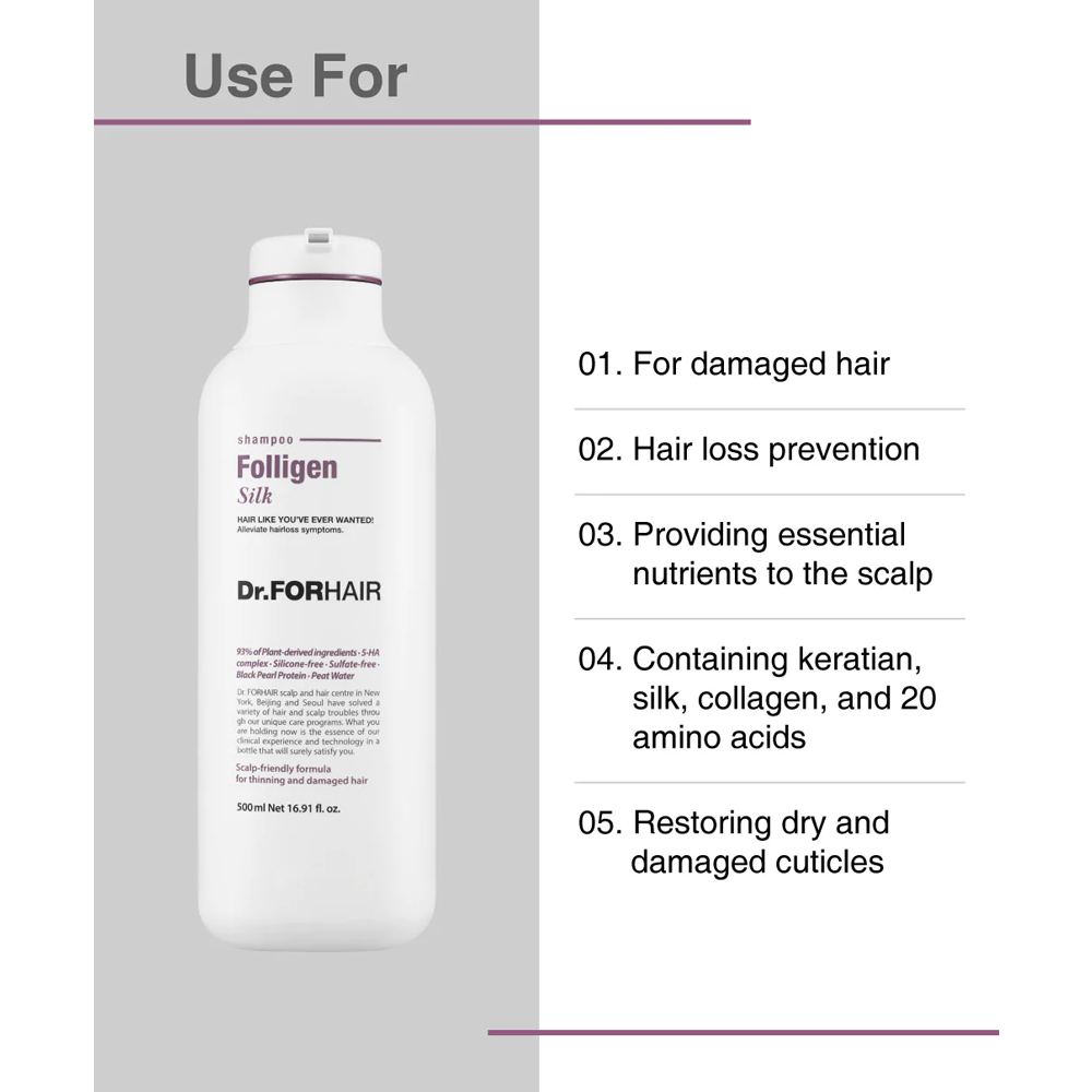 Dr.FORHAIR Folligen Silk Shampoo 70ml