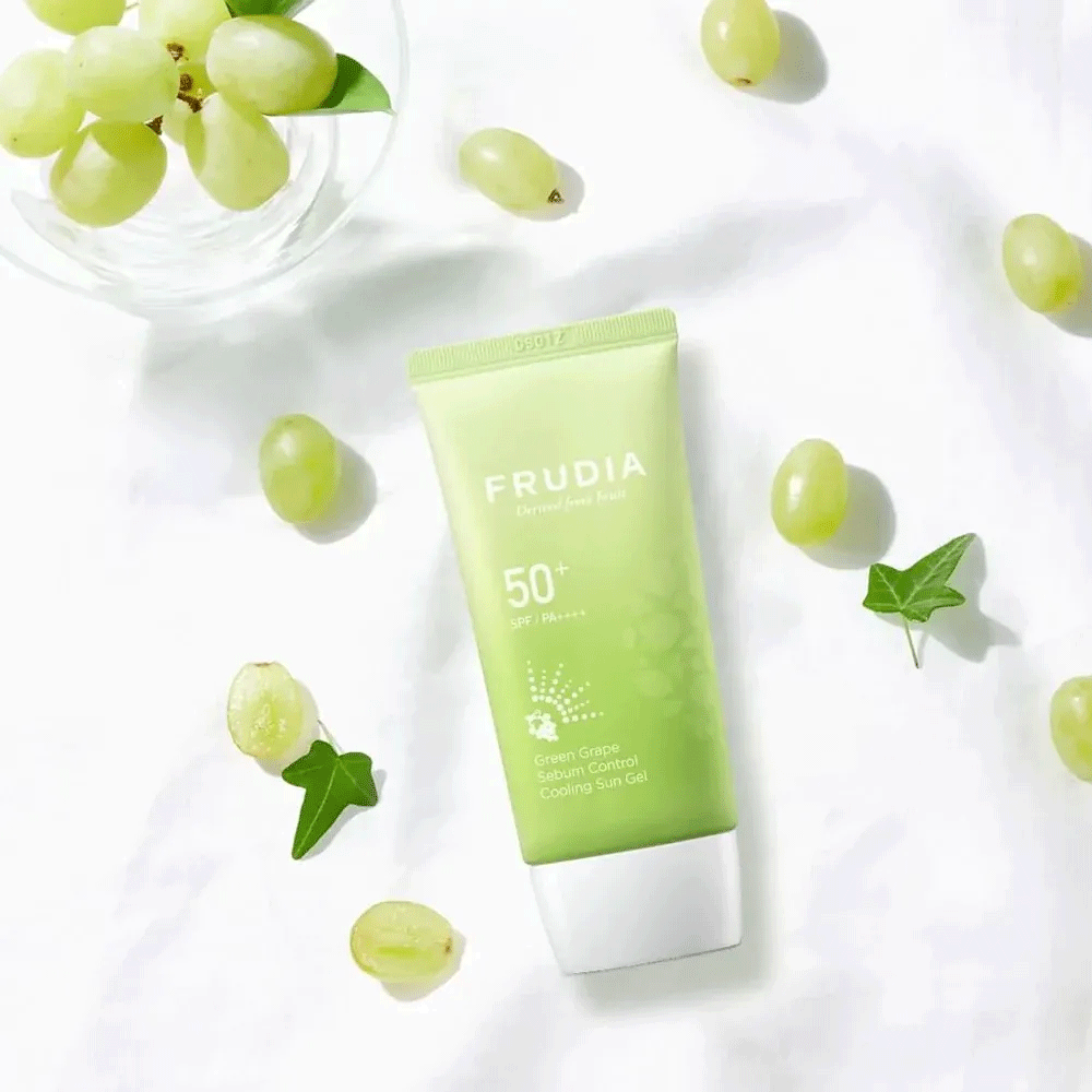 FRUDIA Green Grape Sebum Control Cooling Sun Gel SPF50+ PA++++ 50g