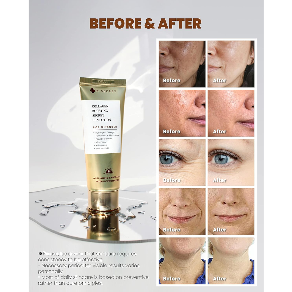 K-SECRET Collagen Boosting Secret Sun Lotion SPF 50+ PA++++ 60ml