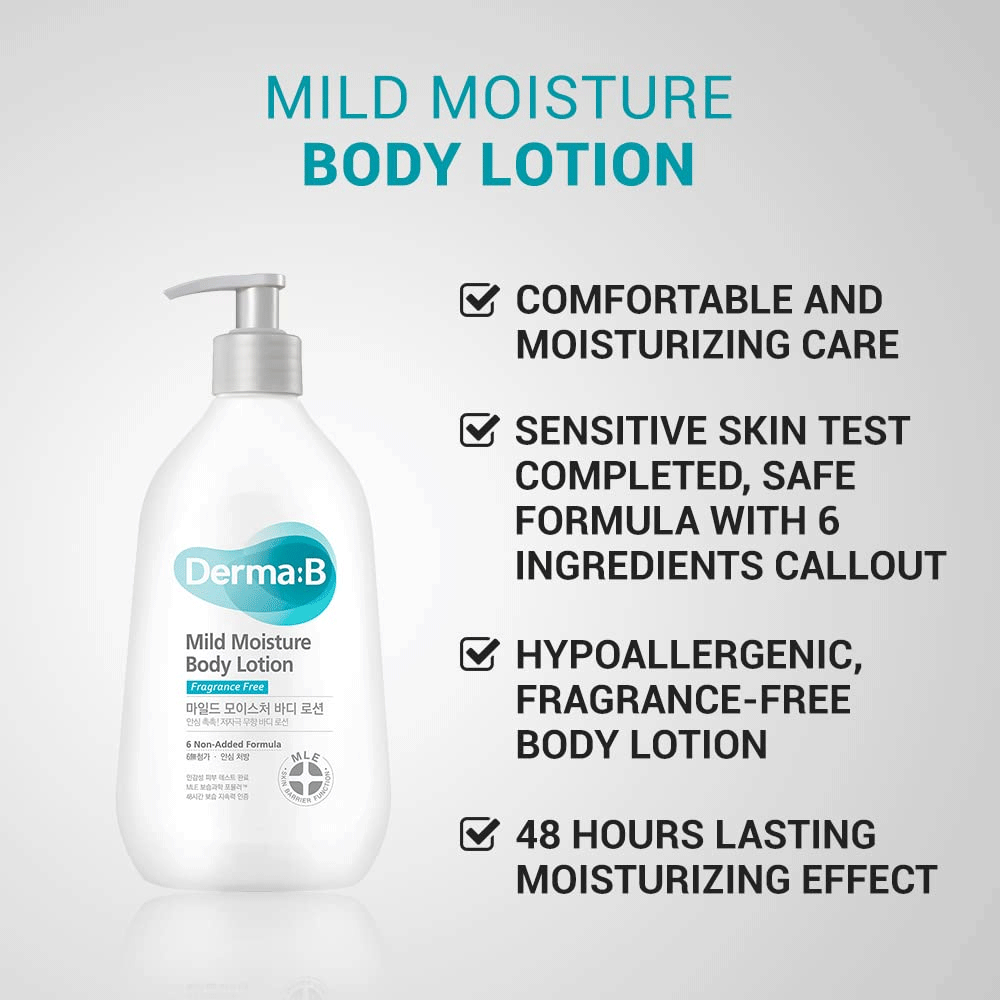 Derma:B Mild Moisture Body Lotion 400ml