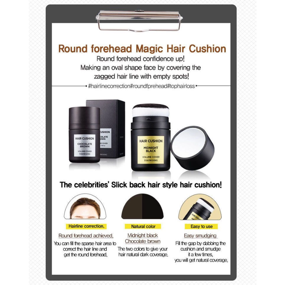 TOSOWOONG Magic Hair Cushion 26g (Black)