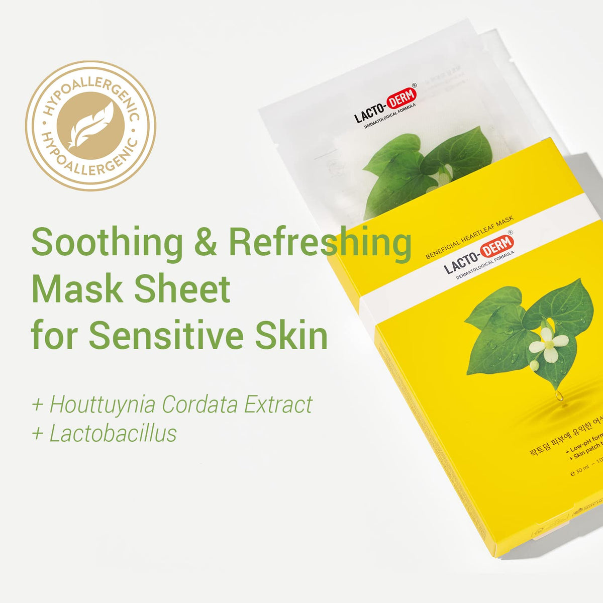Lactoderm Beneficial Heartleaf Mask 30ml 4ea